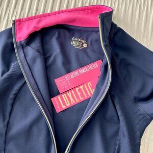 Lilly Pulitzer Luxletic Tennison Full-Zip Jacket; True Navy
